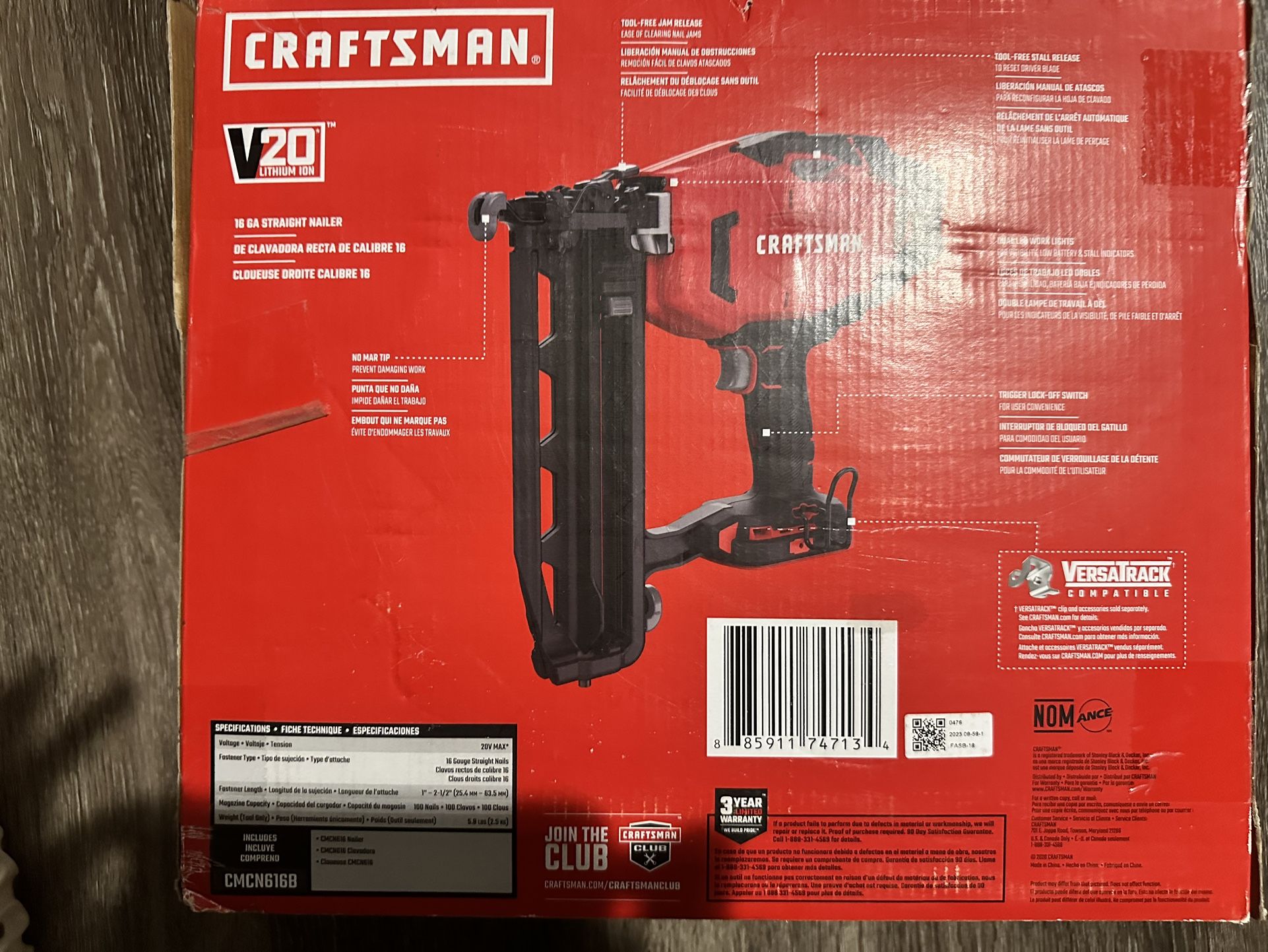 Craftsman V20 Nail Gun