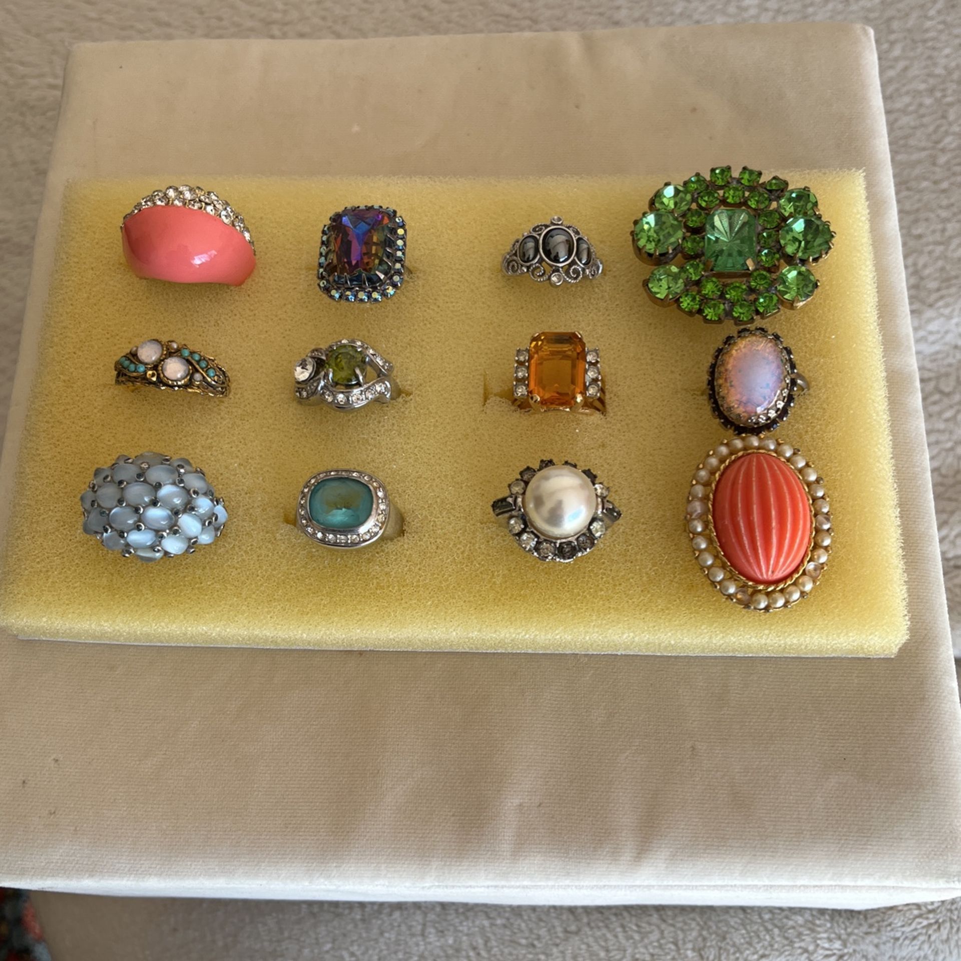 Vintage Rings Different Colors And Sizes