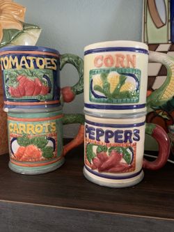 Ceramic Coffee Mug Set.