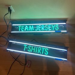 Vintage Clothing Store Neon T Shirt Sign Jersey 