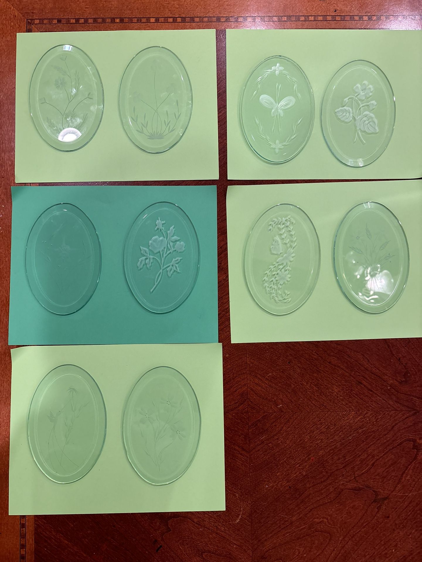 Glass Etched Ovals