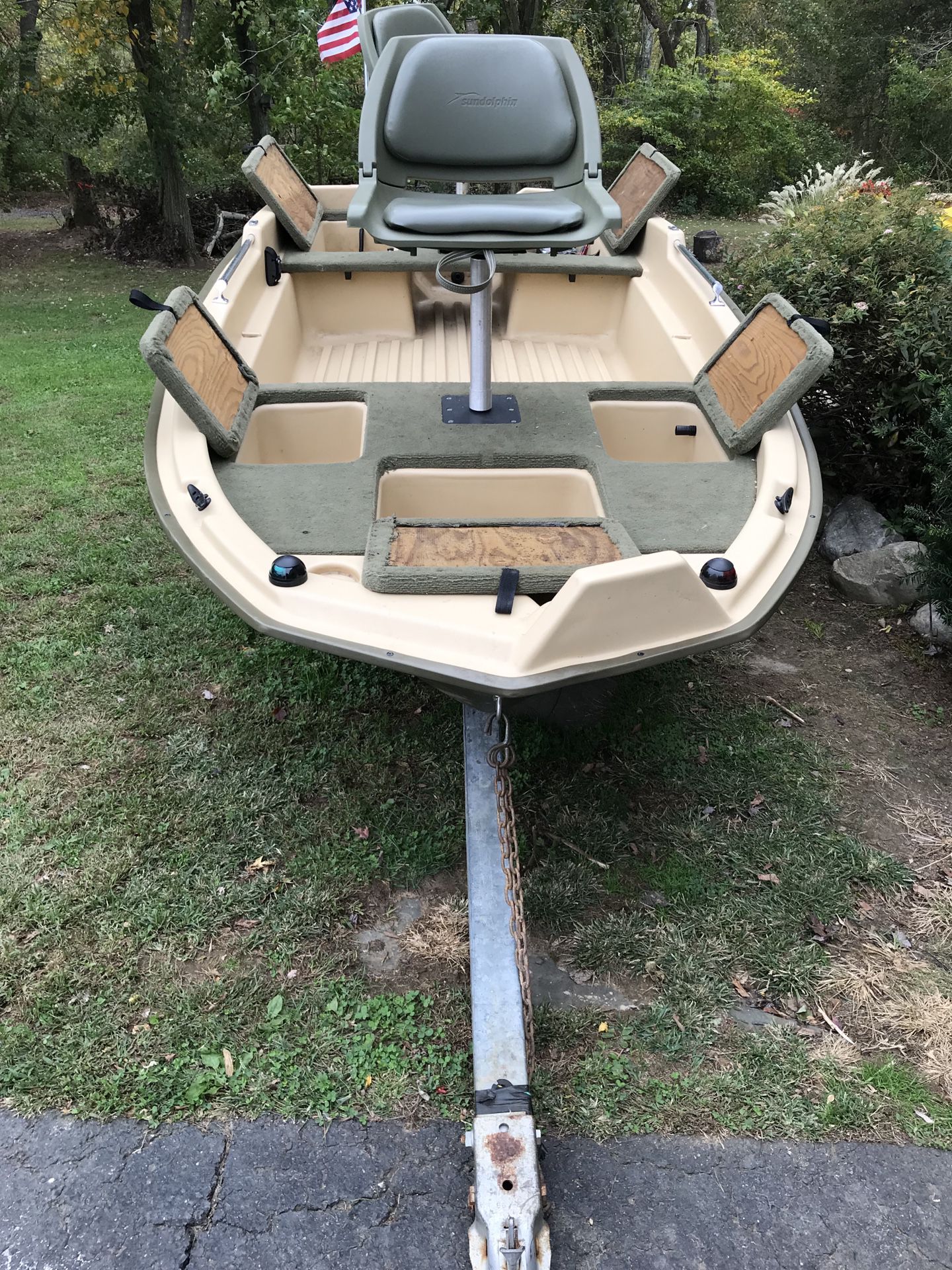 Sun Dolphin 120 Pro Bass Boat with engine included