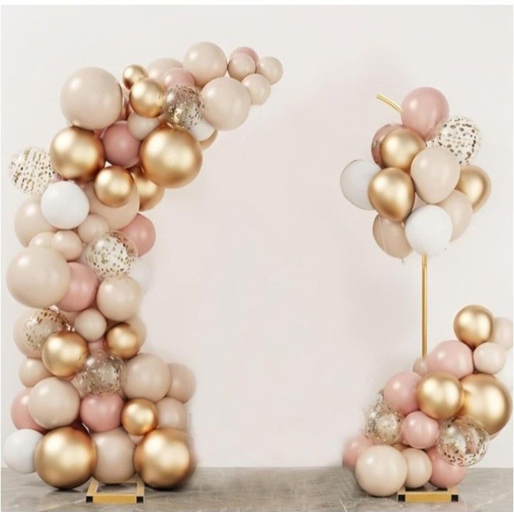 Balloon Arch Stand Set of 2 - Metal Backdrop for Wedding, Birthday, Anniversary, Bridal and Baby Shower - Flower and Floral Arch for Ceremony