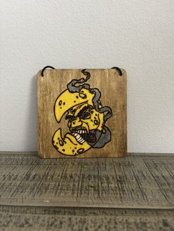 Moon Wood Burning 6x6”