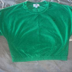 New Juicy Couture Green Velour Crop top