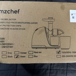 AMZCHEF Masticating Juicer Machines with Reverse Function, Cold Press Juicer with Brush, Recipes for High Nutrient Fruits and Vegetables, 