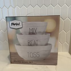 3pc Ceramic Mixing Bowl Set