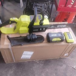New Ryobi 40v chainsaw 14" brushless 1 battery 4.0 ah & charger