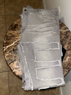 Men gray flared rockstar jeans