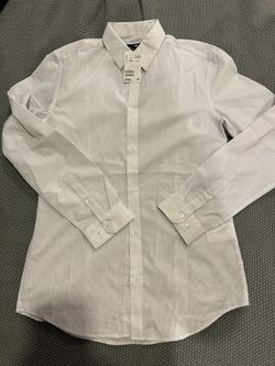 H&M Men’s White Button Shirt Small Slim Fit