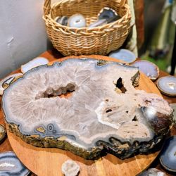 Geode Quartz Crystal Slab