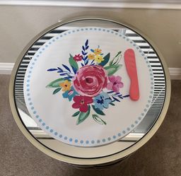 The Pioneer Woman Presentation and Cheese Board with Knife, Pink Floral (2-Piece Set)