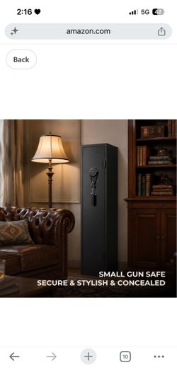 3-4 Gun Safe for Rifles and Pistols, Fully Assembled Long Rifle Safe Security Steel Gun Cabinet for Home Closet & Office with Pistol/Mag Organizer,Adj