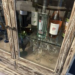 Wine Cabinet Rustic Style Wine  Alcohol Cabinet Well Made Best Reasonable Offer