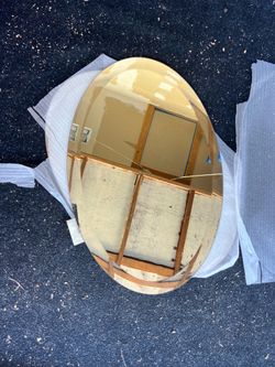 LAST TWO - SPECIAL BLOWOUT SALE! New! Torreon Importers Frameless Oval 20”W X 30”H Beveled Edge Wall Mirror