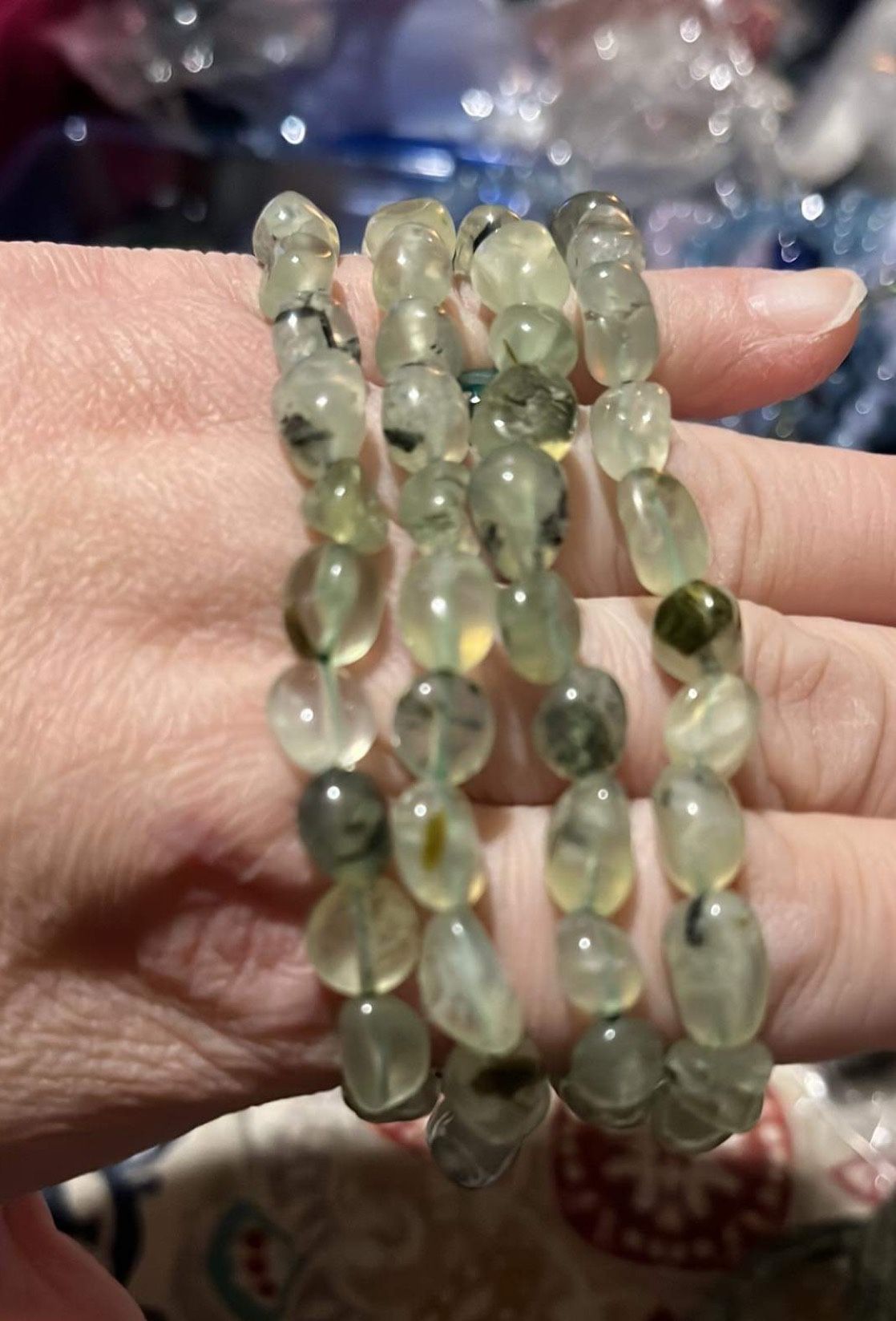 Pebble Prehnite Bracelet