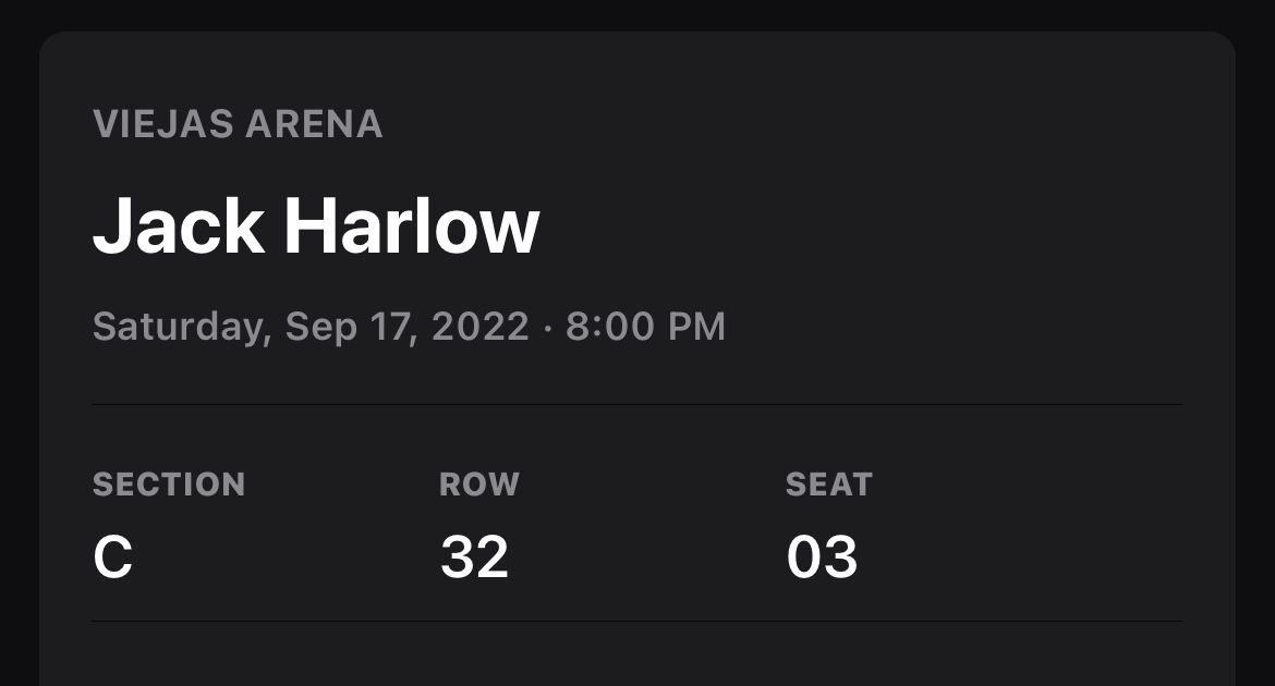 Jack Harlow Ticket