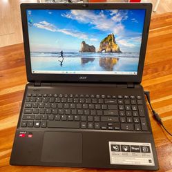 Acer 15” E5-521 AMD A8 8GB RAM 128GB SSD WIN 10