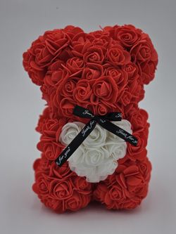 Handmade Forever Red Rose Bear (Special Offer Of $9 a piece)