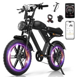 Movcan v30 20 inch fat tire electric bicycle 750w motor 28MPH max speed Ebike