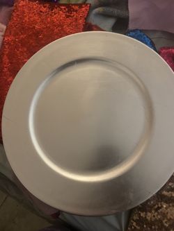 30 silver charger plates 