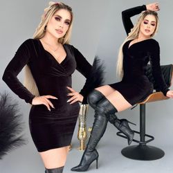 New Women's Velvet Dress Size S/M