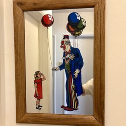 Vintage Printed Illustration Mirror