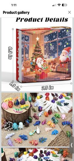 Christmas Advent Calendar Mini 3D Printed Animals