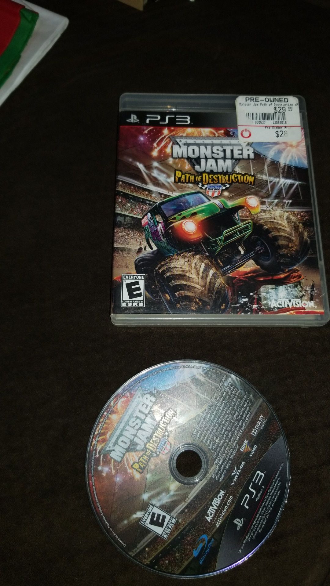 PS3 Monster Jam Path Of Destruction game