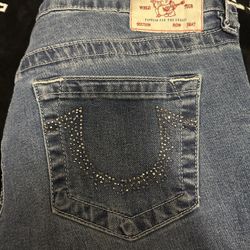 True Religion Becca Rhinestone Jeans 