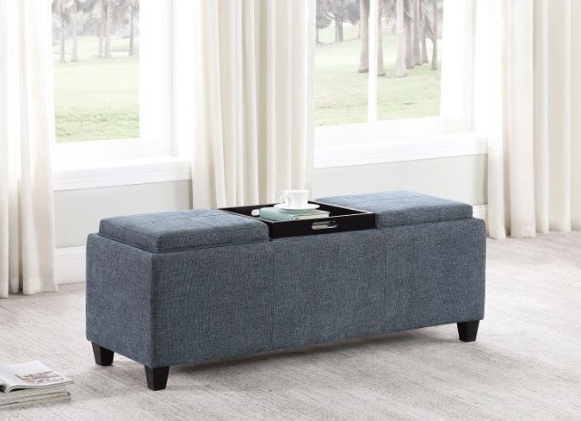 TEAL STORAGE BENCH WITH TRY TABLE $199 (CO905599)