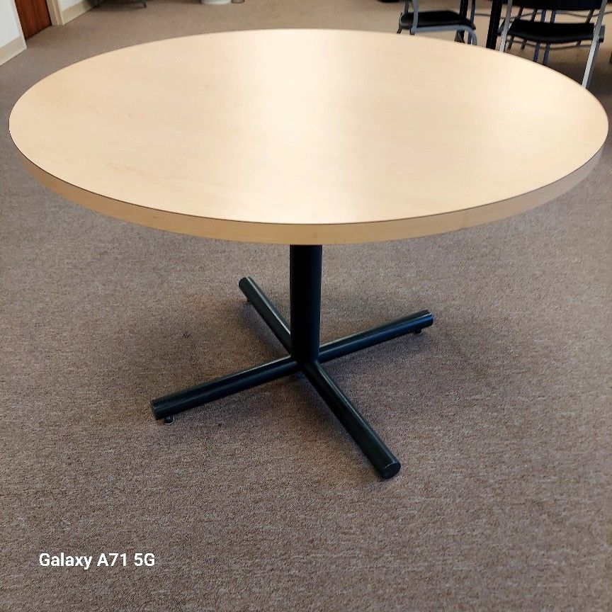 Heavy Duty Office Wooden Round Table, 42 Inches In Diameter. Used One With Very Good Condition.