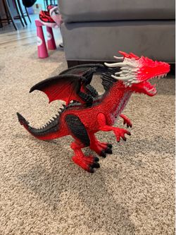 Red and black dragon toy