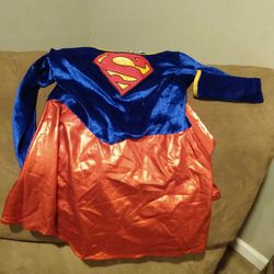 Little Super Girl Dress Up Dress With Cape Size 4-6
