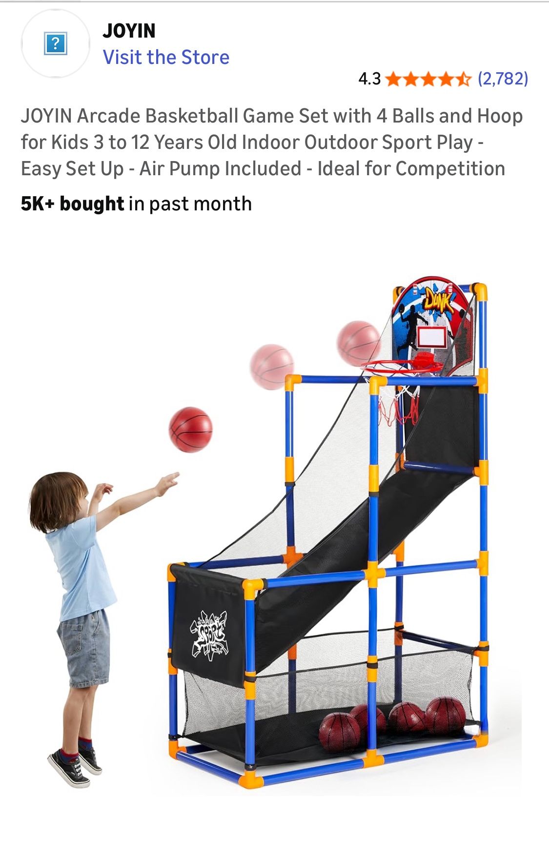 JOYIN new arcade basketball game set