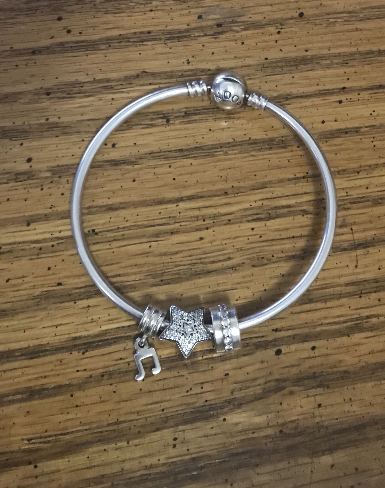 Pandora bracelet with charms