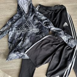 Adidas Hoodie, Sweats & Shorts.  Normal wear. See Pics Youth size 10/12 $20 Cash for All!