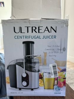 ULTREAN Centrifugal Juicer – Brand New in box– Stainless Steel – ETL Certified