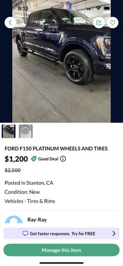 2022 Ford F150 Platinum Wheels/Tires