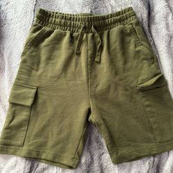 Green Cargo Shorts 