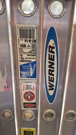 Werner M1-8-16 Aluminum Extension Ladder 16 ft