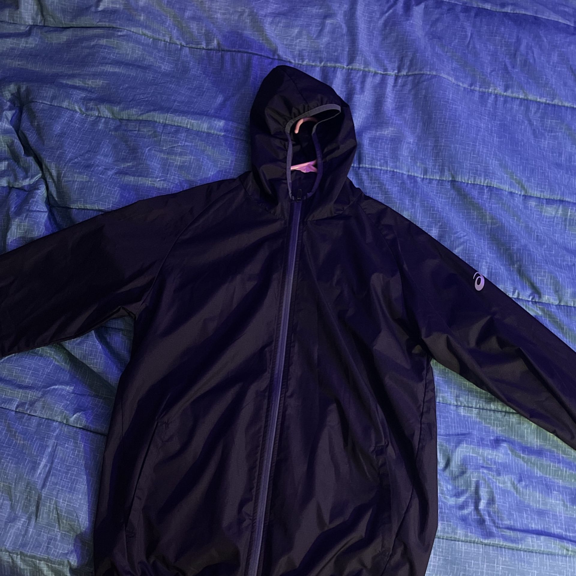 Black ASICS Windbreaker