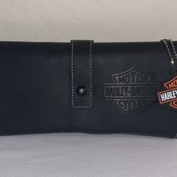 HARLEY-DAVIDSON BRAND NEW TRI-FOLD ORGANIZING WALLET