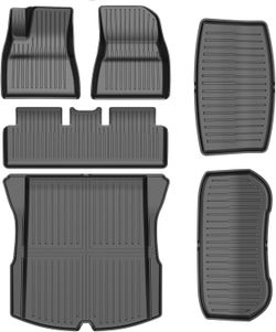 All-Weather TPE Floor Mats 6PCS -Compatible with 2024-2026 Model 3 Highland,