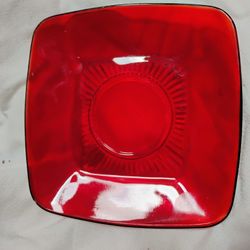 Set Of 4 Depression Glass Saucers