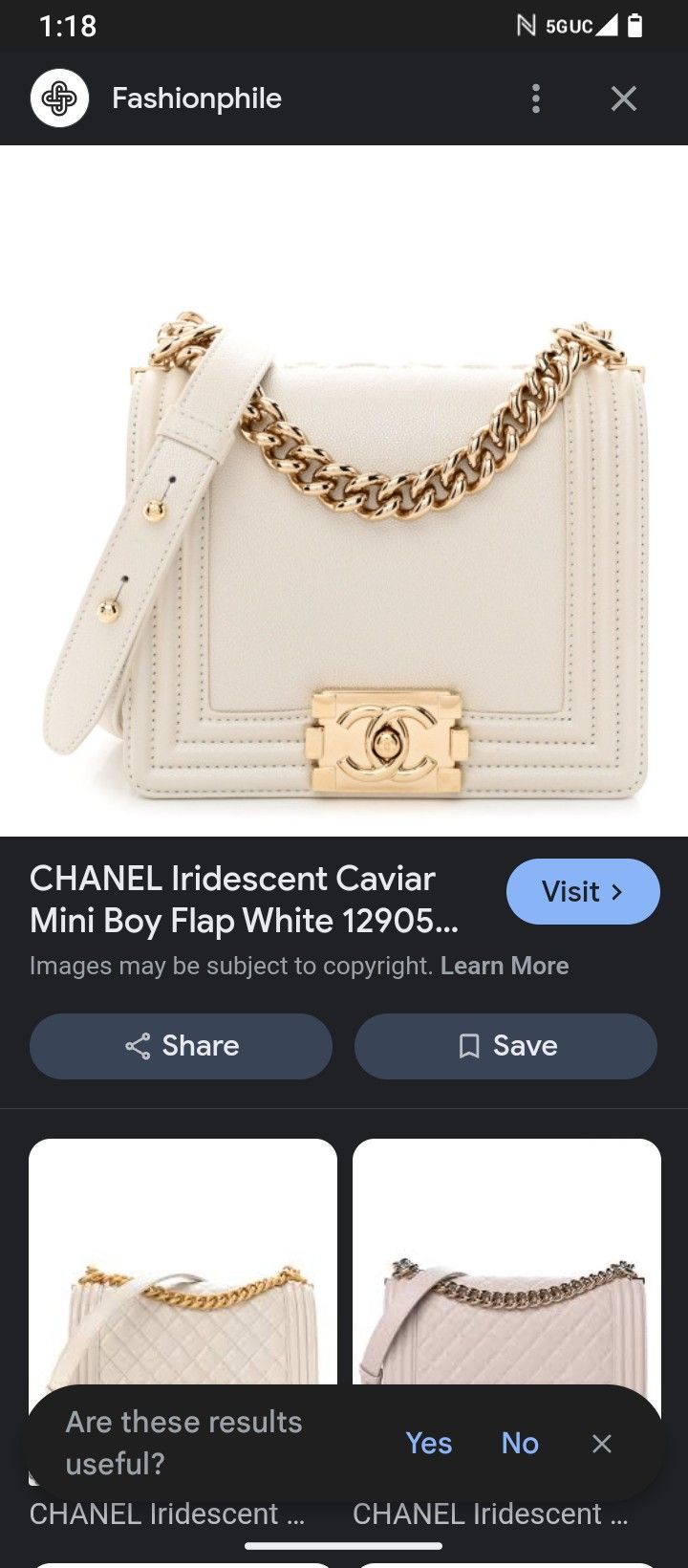 Chanel Boy Hand Bag White 2019