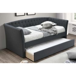 Charcoal Gray Daybed With Trundle 