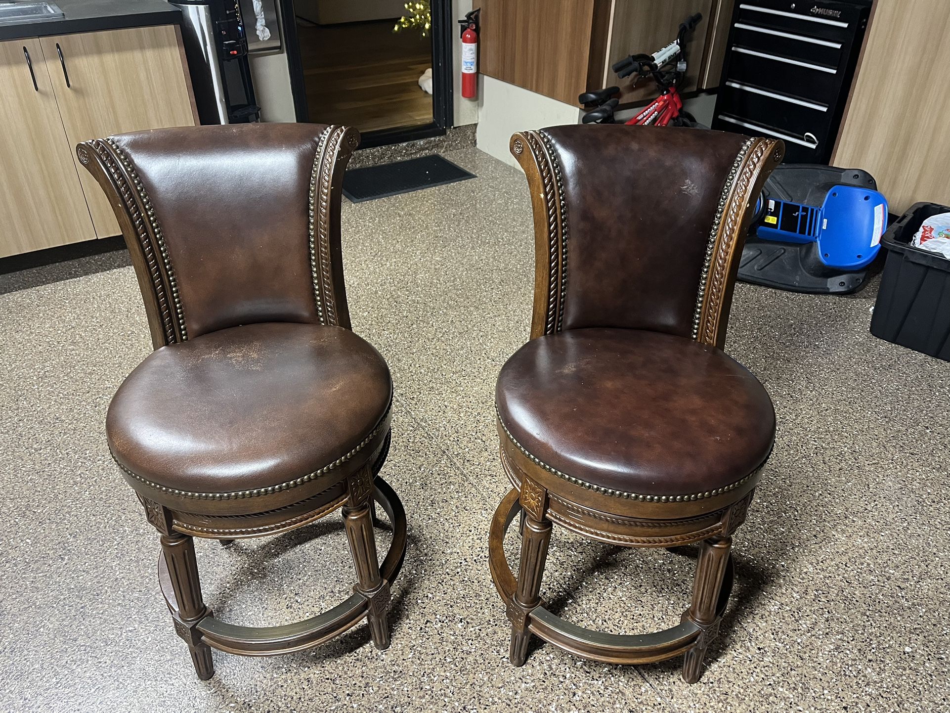 2 Swivel Bar Stools For Sale