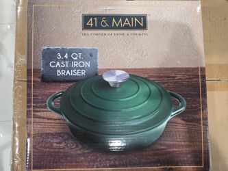 41 & Main 3.4 Qt Cast Iron Braiser
