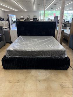 Corduroy king bed
